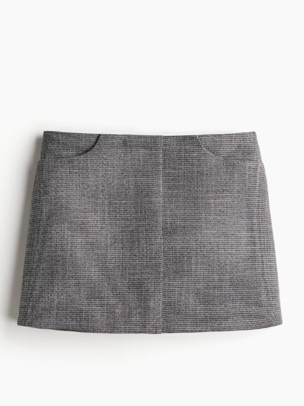 H&M Gray Textured Mini Skirt